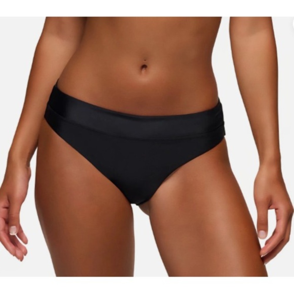 prAna Summer Wave Bikini Swim Bottom Womens Small Black Quick Dry‎ NWT